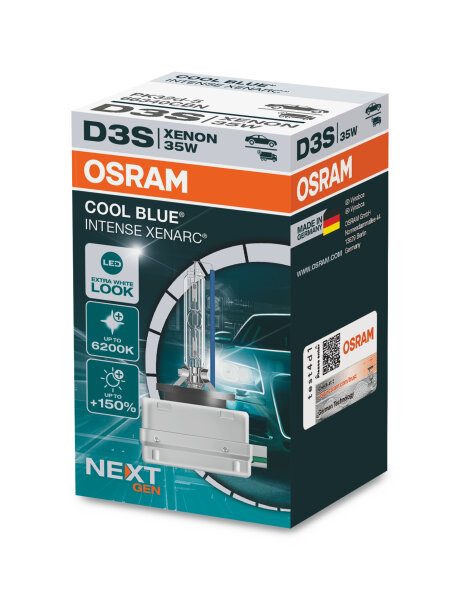 D3S 12V+24V 35W PK32d-5 XENARC COOL BLUE INTENSE NextGen. 6200K +150% 1st. OSRAM