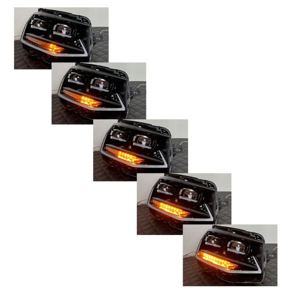Scheinwerfer-Umbau - Dynamischer LED Blinker RGBW - passt für VW T6 LED Transporter 6 Zusatz-Umbau