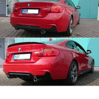 DM Exklusive Design Komplett Performance Umbau Duplex 435d Stoßstange + Auspuffanlage + Diffusor Made in Germany passt für BMW 4er F32 F33 Diesel 418d-420d+ABE