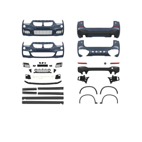 AN Sport Umbau Duplex Bodykit Set grundiert für SRA + PDC passt für BMW X1 F48 bis Baujahr 2019 auch M-Paket