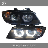 Lightbar Xenon D1S Scheinwerfer passend für BMW E90 E91 05-08 schwarz HID