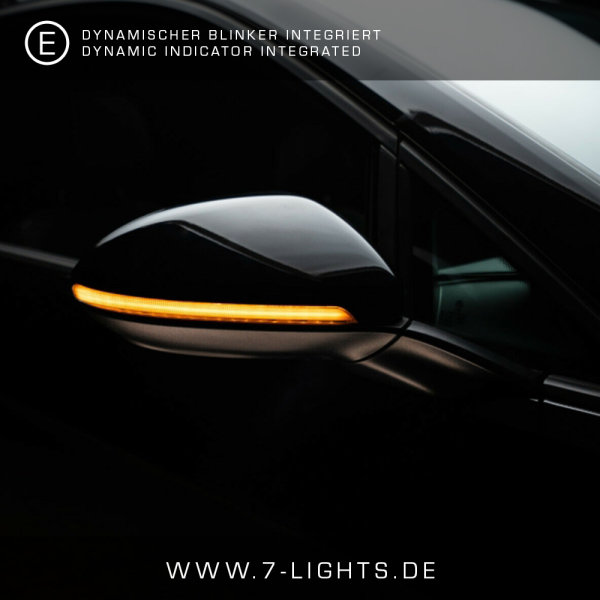 OSRAM Dynamischer LED Spiegelblinker passend für VW Golf 7 Touran 5T Sportsvan Laufblinker Black Edition