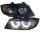 Lightbar Angel Eyes Scheinwerfer passend für BMW E90 E91 05-08 schwarz H7
