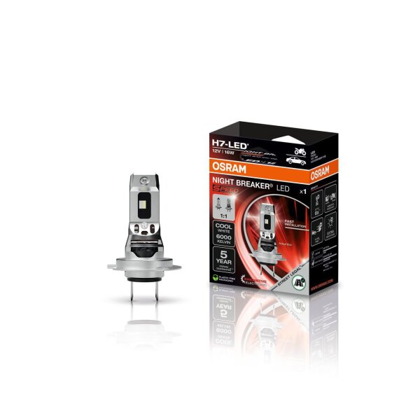 H7 NIGHT BREAKER LED SPEED StVZO-Konforme Motorrad LED-Nachrüstlampe 1St. OSRAM