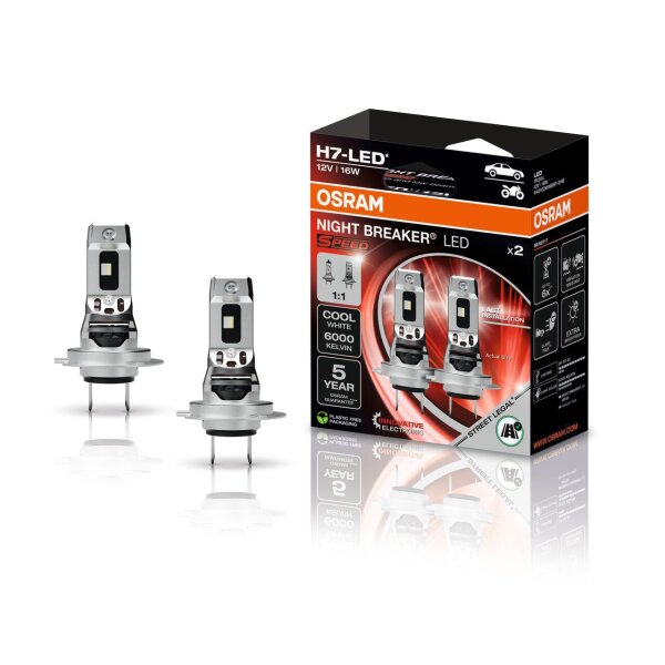 H7 NIGHT BREAKER LED SPEED StVZO-Konforme LED-Nachrüstlampe 2St. OSRAM