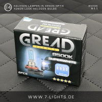 2x GREAD Silverline Halogen-Lampe Xenon-Optik 8500k H4