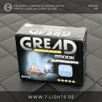 2x GREAD Silverline Halogen-Lampe Xenon-Optik 8500k H7