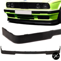 Frontspoiler Lippe vorne Schwarz + 10x Montage Clips 87-94 passend für BMW E30