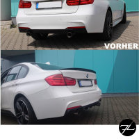 Sport -PERFORMANCE Diffusor schwarz matt passt f&uuml;r BMW F30 F31 M-Paket Sto&szlig;stange 335i 335d