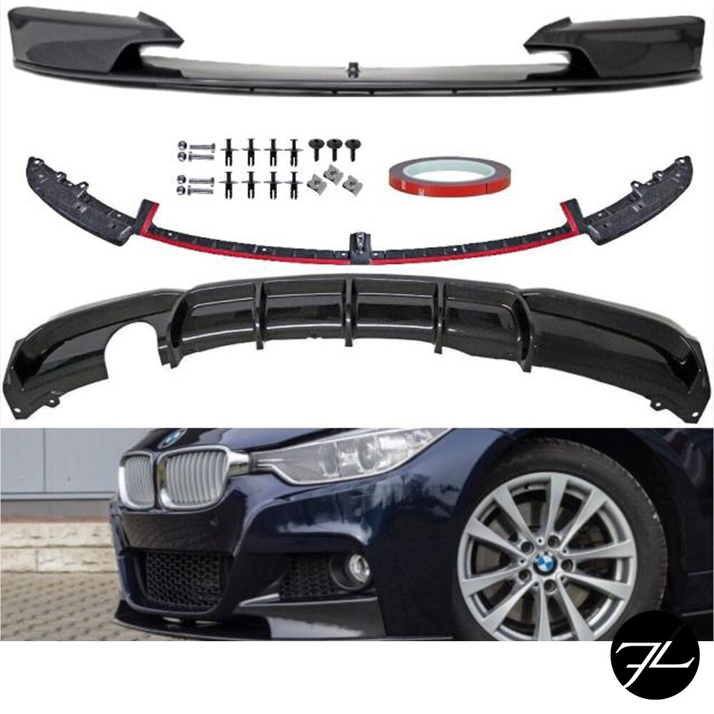Frontspoiler M Sport Schwarz Für BMW 3er F30 F31 320i 12-18 Spoilerschwert Lippe
