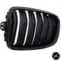 Kühlergrill Grill Schwarz Glanz Doppelsteg Sport passend für BMW 3er F30 F31 alle Modelle 2011-2019 +Emblemhalter