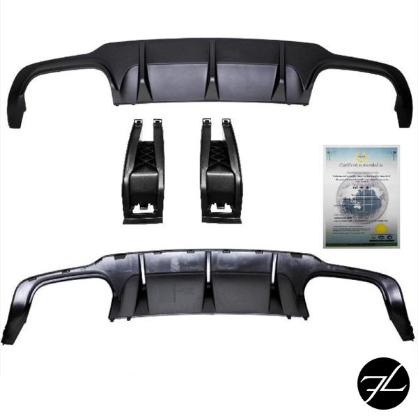 SET Mercedes C-Klasse W204 C204 Diffusor Stoßstange Hinten Schwarz Matt + Halter für C63 AMG Umbau 11-15