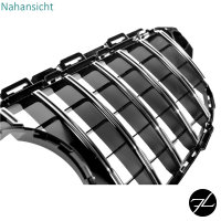 Kühlergrill Grill Schwarz Chrom passt für Mercedes S205 W205 14-18 auf Sport Panamericana GT