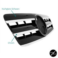 Gitter Grill Kühlergrill Schwarz Glanz Chrom für Mercedes CLK W208 C208 A208 ab 97-03