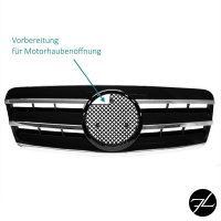 Gitter Grill Kühlergrill Schwarz Glanz Chrom für Mercedes CLK W208 C208 A208 ab 97-03