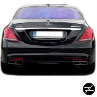 Mercedes W212 W222 Exhaust Tips Chrome 4-Pipe Stainless Steel + Accessories E63 S63 AMG