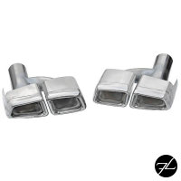 Mercedes W221 W212 Exhaust Tips End Pipes Square Covers...