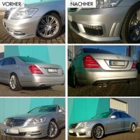 Mercedes W221 Bodykit Stoßstange Rückleuchten Blenden +Zubehör für S63 AMG 05-11