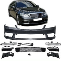 Mercedes S-Klasse W221 Front Stoßstange ohne PDC+ LED Tagfahrlicht + Zubehör für S65 AMG