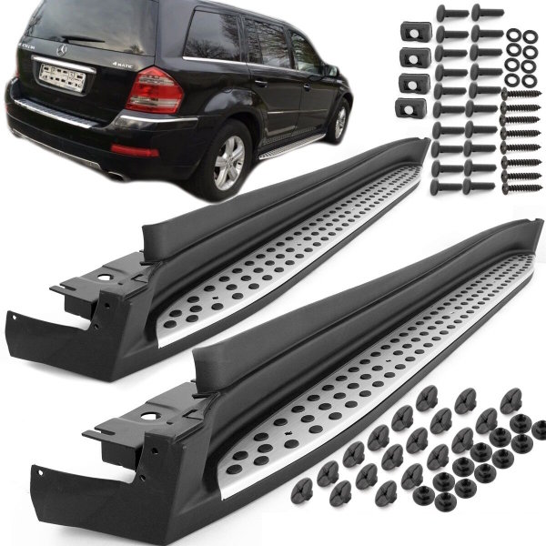 Mercedes GL X164 Trittbretter Set Einstieg Bj ab 06-12 Aluminium