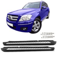 SatzTrittbretter Schweller Aluminium passt für Mercedes GLK X204 ab 2008-2015 inkl. Anbaumaterial