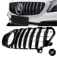 Facelift Kühlergrill Chrom Schwarz passend für Mercedes A-Klasse W176 Mopf 2015-2019 auf Sport -Panamericana GT