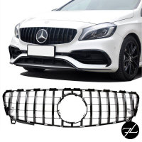 Facelift Kühlergrill Komplett Schwarz passend für Mercedes A-Klasse W176 Mopf 2015-2019 auf Sport -Panamericana GT