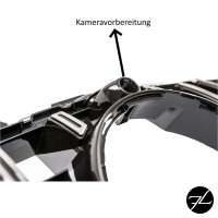 Sport-Panamerica GT Kühlergrill Schwarz Chrom passt für Mercedes C-Klasse W205 14-18 + 360° Kamera