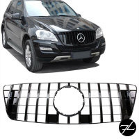 Kühlergrill Schwarz glanz passt für Mercedes ML W164 ab 09-11 Mopf Facelift auf Sport-Panamericana GT