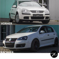 Scheinwerfer SET Rechts Links + Lamellen Schwarz passt für VW Golf V 5 GTI Jetta