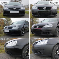 Stoßstange vorne + Nebelscheinwerfer Gelb für GTI + ABE + Montageset für Golf 5