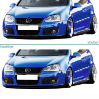 Stoßstange vorne + Nebelscheinwerfer Gelb für GTI + ABE + Montageset für Golf 5