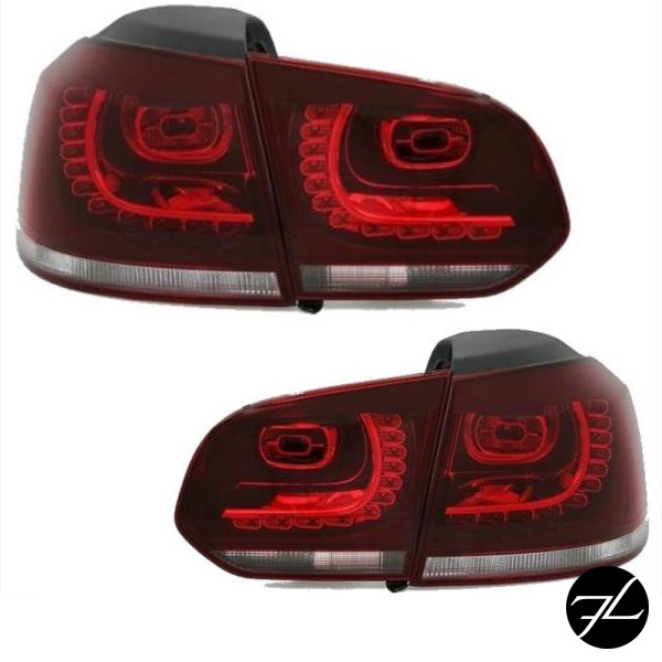 LED R&uuml;ckleuchten Rot-Wei&szlig; R-Design R20 passend f&uuml;r VW Golf 6 VI 08-12