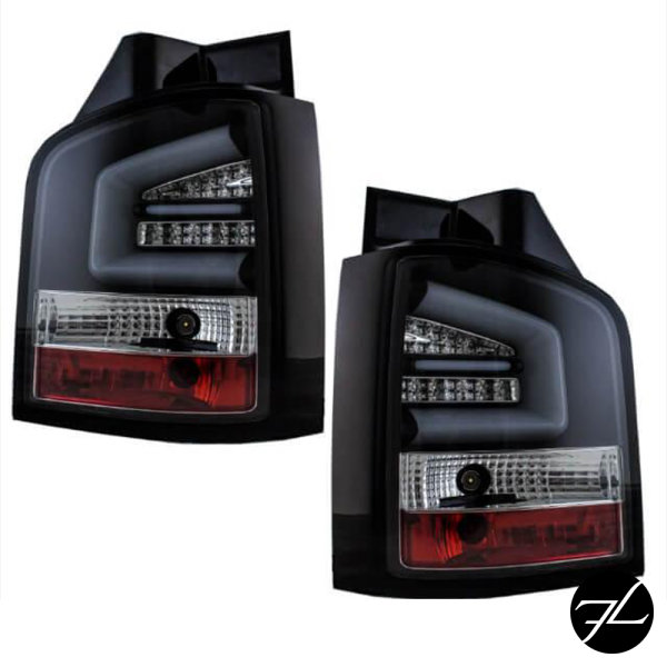 LED R&uuml;ckleuchten Lightbar Schwarz Voll LED passend f&uuml;r VW T5 GP 09-14
