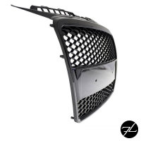 Kühlergrill Wabengrill Sport für Audi A3 8P 05-08 Schwarz Hochglanz+ Kennzeichenplatte integriert für RS3