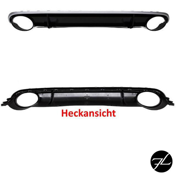 Heckdiffusor Schwarz Glanz passt für Audi A4 B8 ab 07-11 kein RS4