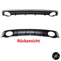 Heck Diffusor + Auspuffeinlass Oval für Audi A6 C7...