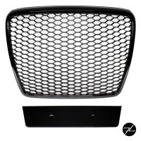 Kühlergrill Wabengrill Schwarz glanz passend für Audi A6 C6 4F Facelift 08-11 nicht RS6