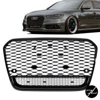 Sport Wabendesign Kühlergrill Hochglanz Schwarz passt für Audi A6 4G C7 bj 10-14 außer RS6 S6