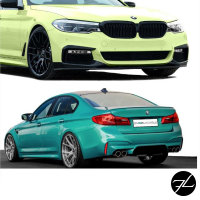 Sport-Performance Front Spoiler + Ansätze + Diffusor Schwarz Matt passt für BMW 5er G30 M-Paket +ABE