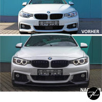 Spoiler + Doppelsteg K&uuml;hlergrill Schwarz passt f&uuml;r BMW F32 F33 F36 M-Paket ABE*