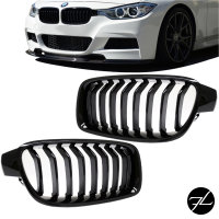 Kühlergrill Grill SET Schwarz Glanz Sport-Performance passend für BMW 3er F30 F31 11-18