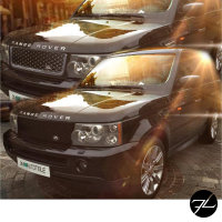 K&uuml;hlergrill Frontgrill schwarz gl&auml;nzend passt f&uuml;r Range Rover Sport L320 Bj 05-10