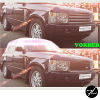K&uuml;hlergrill Frontgrill grau/schwarz passt f&uuml;r Range Rover L322 Bj 02-05