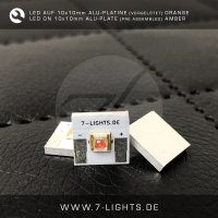 LED Orange-Amber auf Alu-Platine 10mm x 10mm vorgel&ouml;tet