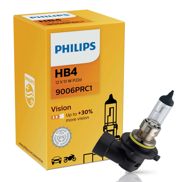 HB4 12V 51W P22d Vision +30% 1st. Philips