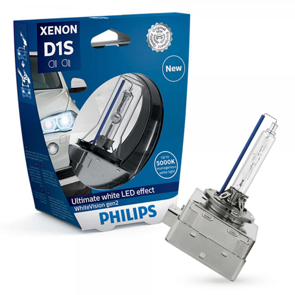 D1S Xenon-Brenner 35W PK32d-2 WhiteVision 5000K 1st. Philips