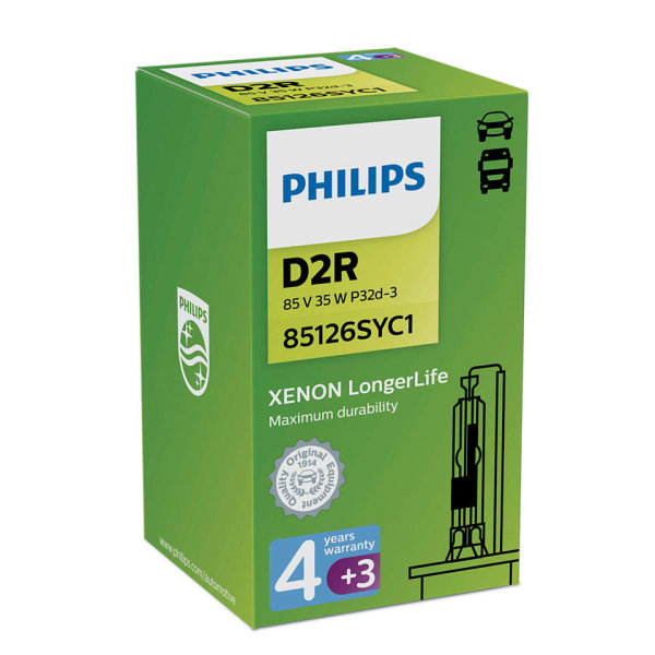 D2R 35W P32d-3 LongerLife 4300K Xenon 1St. Philips