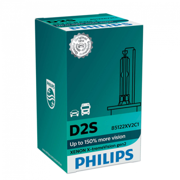 D2S 35W P32d-2 Xenon X-treme Vision +150% 1st. Philips