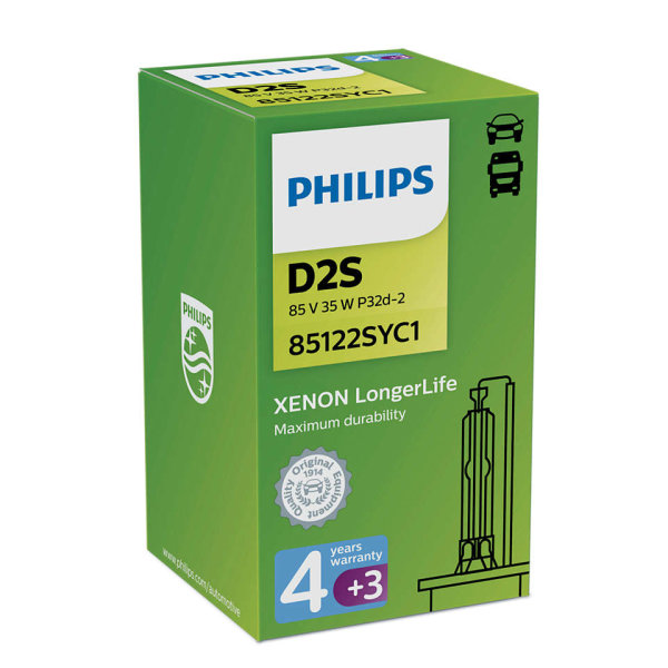 D2S 35W P32d-2 LongerLife 4300K Xenon 1st. Philips